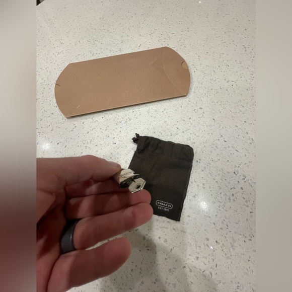 Coach (rare) Silver Lock & Key - Picture 2 of 6